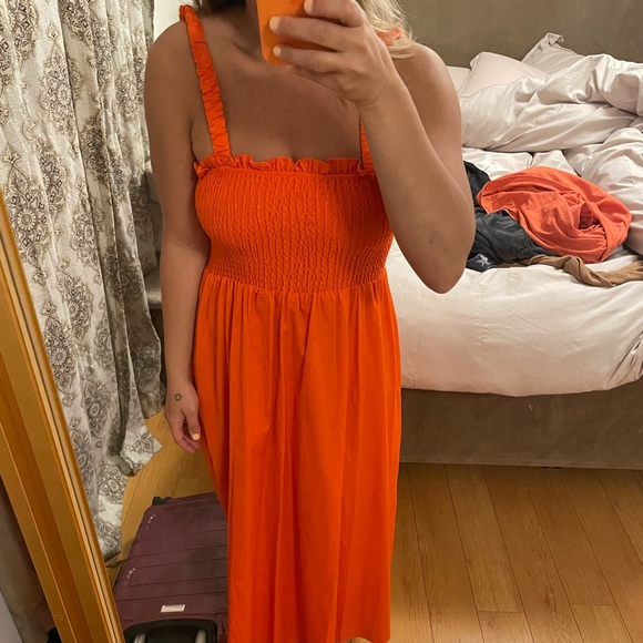 Orange long dress - Picture 6 of 8